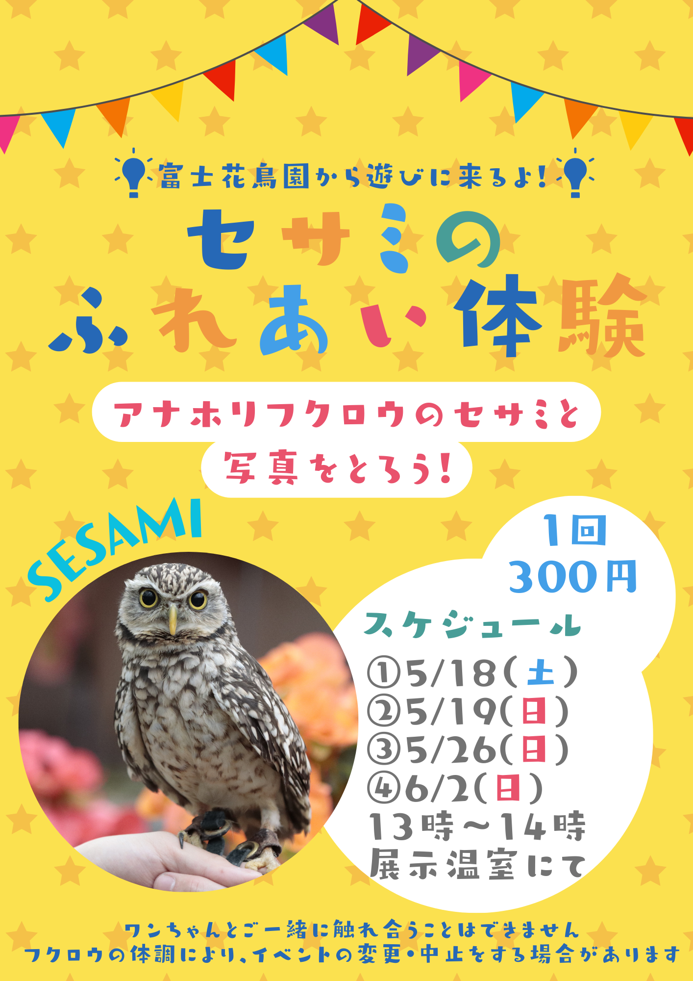 5/18（土）・19（日）イベント情報 | 加茂荘花鳥園